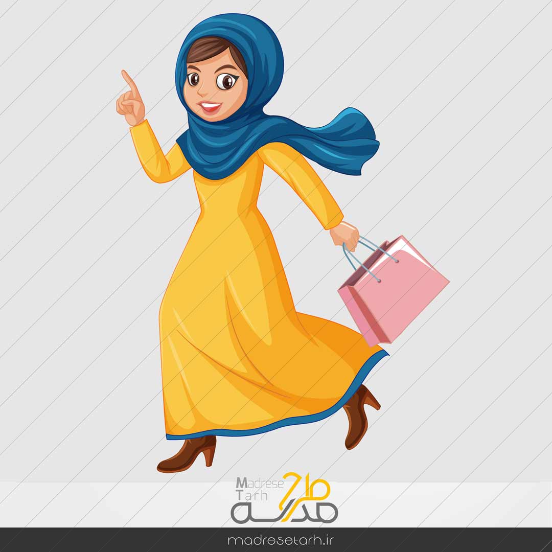 وکتور کاراکتر دختر محجبه