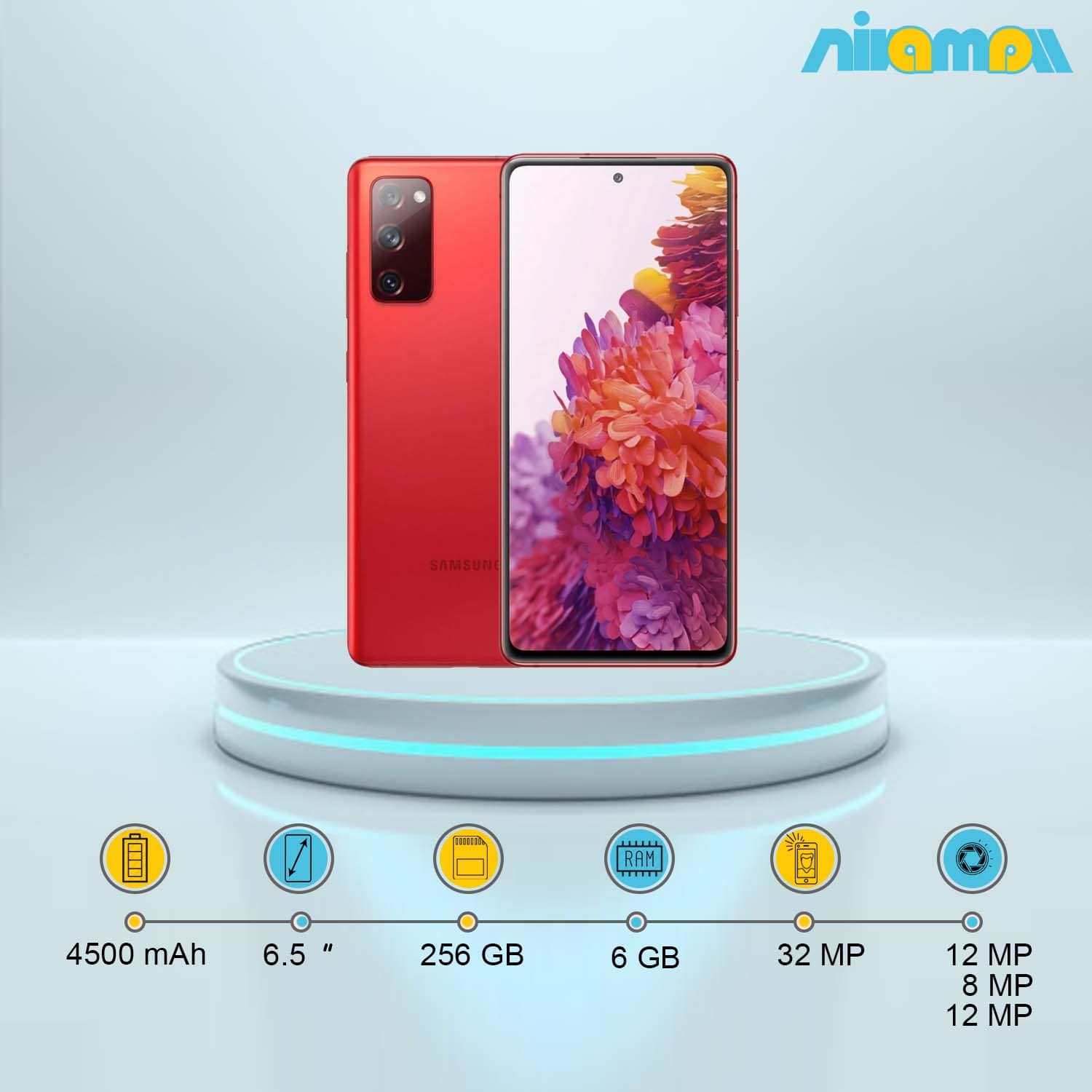 گوشی موبایل سامسونگ مدل Galaxy S20 FE دو سیم کارت ظرفیت 256 گیگابایت و رم6 گیگابایت