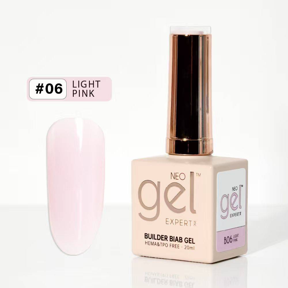 بیلدر ژل فرچه ای نئوژل رنگ لایت پینک -کد 06 Light pink