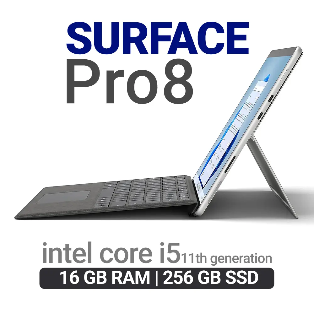 سرفیس پرو 8 استوک پردازنده core i5 رم 16 و هارد 256 ssd