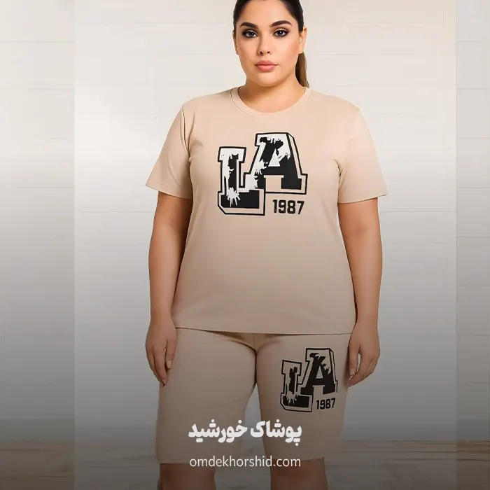 تیشرت شلوارک قواره دار LA