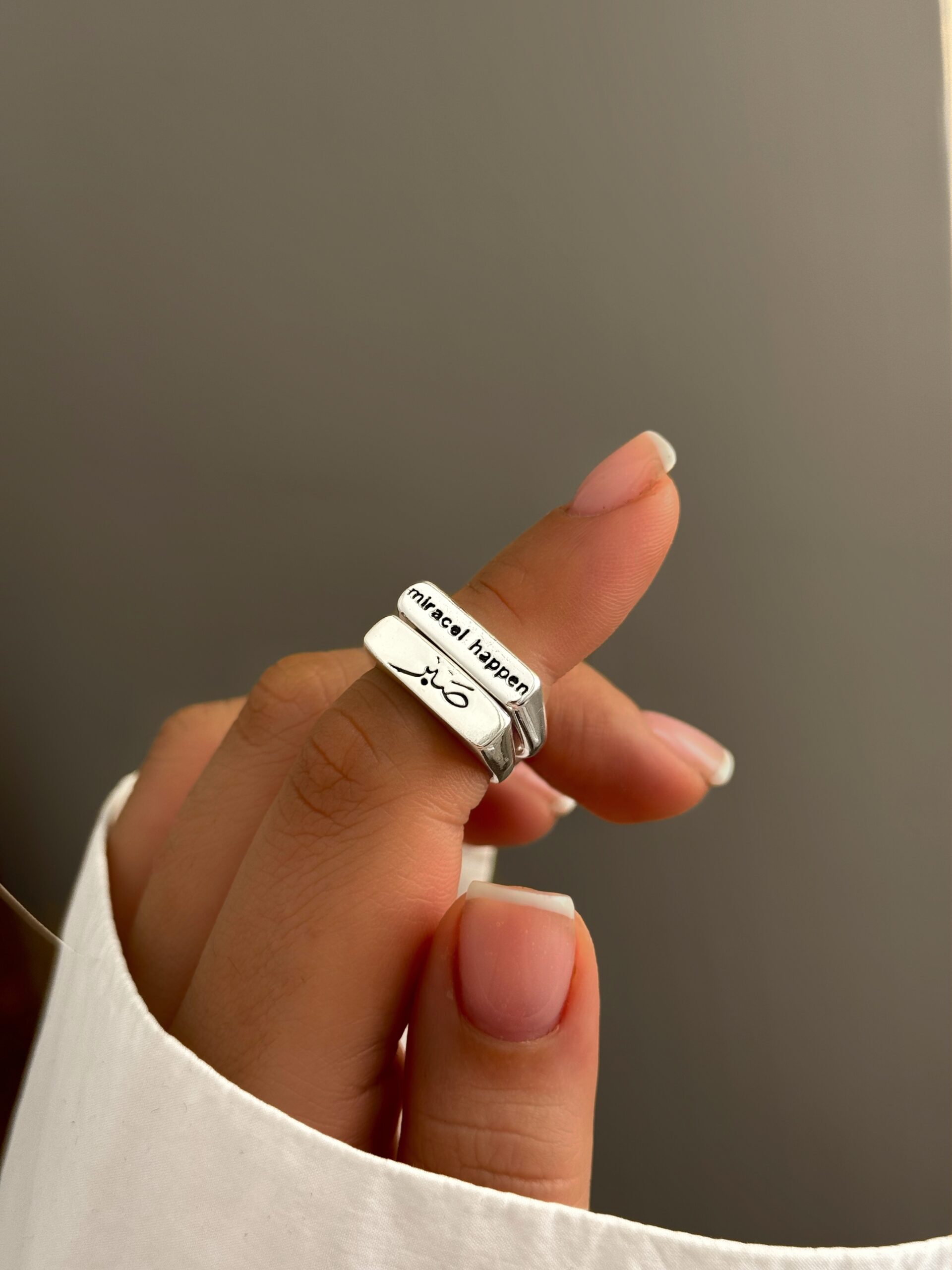 انگشتر text مستطیلی