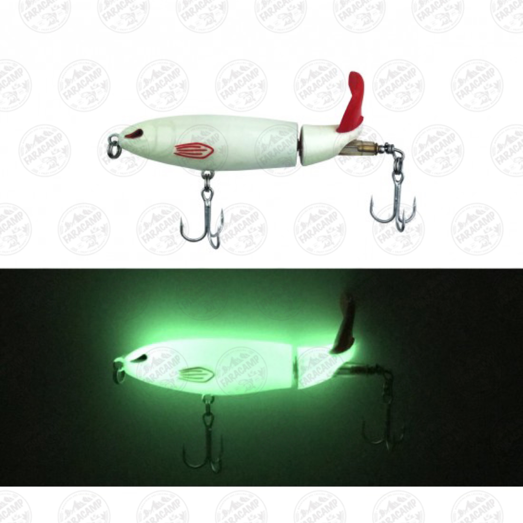 ماهی مصنوعی (لور) ماهیگیریSea Horse  شب تاب چرخشی ۹ سانتی متر ۱۳ گرم  LB36