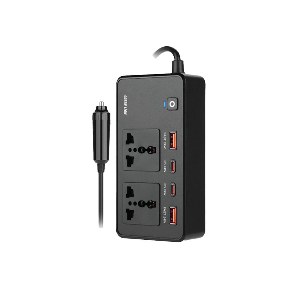 اینورتر فندکی گرین لاین مدل GC-200 ظرفیت ۲۰۰ وات