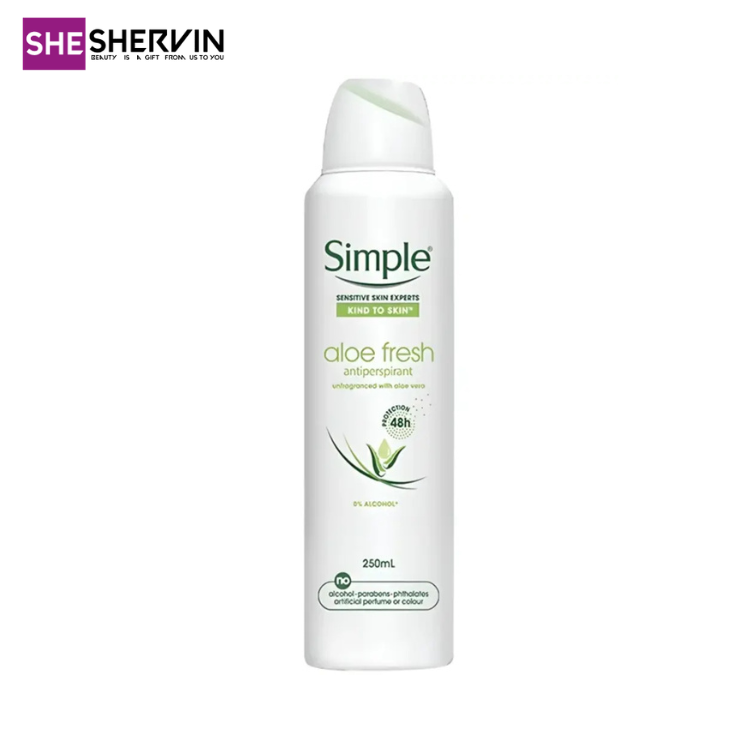 اسپری ضد تعریق سیمپل مدل Aloe Fresh حجم 250 میل