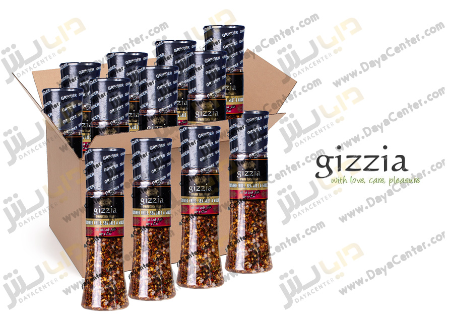 ادویه فلفل قرمز سیر و نمک گیزیا کارتن 24 عددی