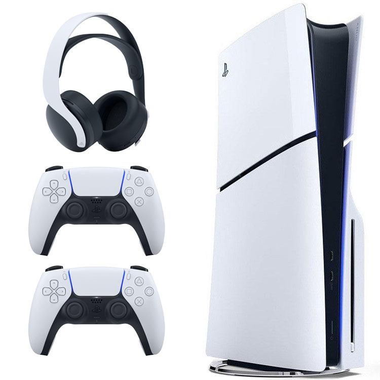 ps5 slim Drive 2116 + دسته بازی + هدست Pulse 3D