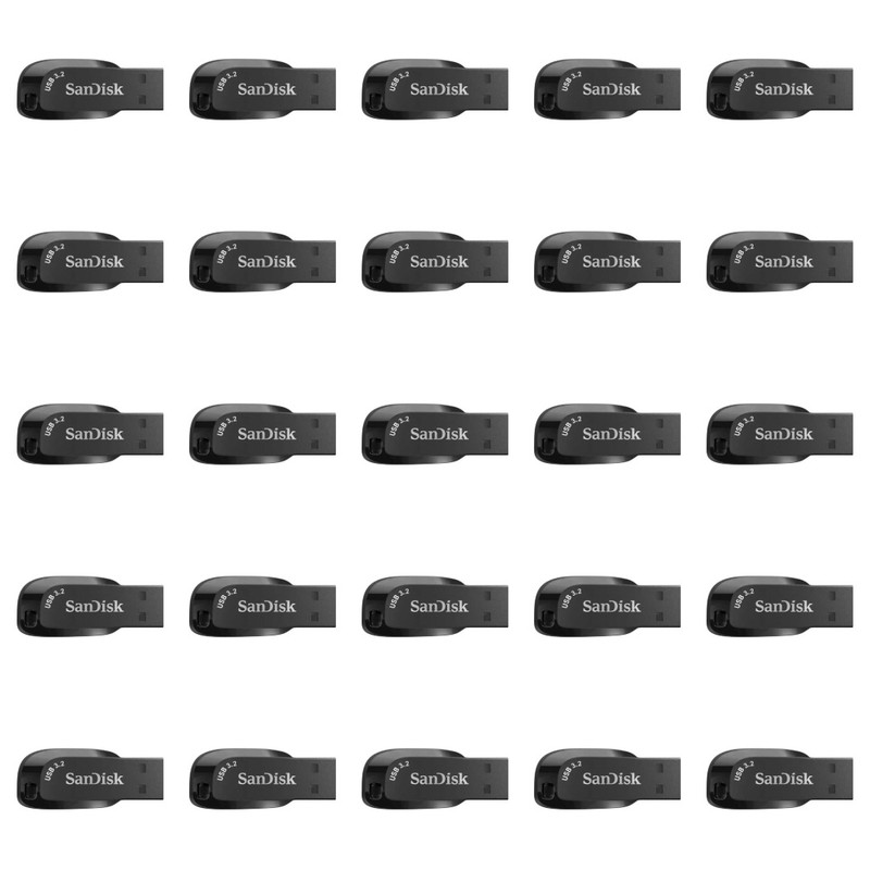 فلش مموری سن دیسک مدل Ultra Shift ظرفیت 32 گیگابایت با رابط USB 3.2 بسته 25 عددی - مشکی