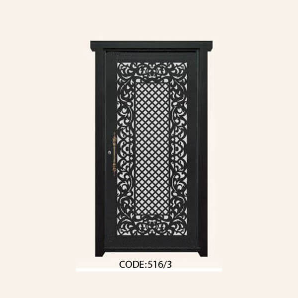 درب یک لنگه فلزی CNC طرح 516