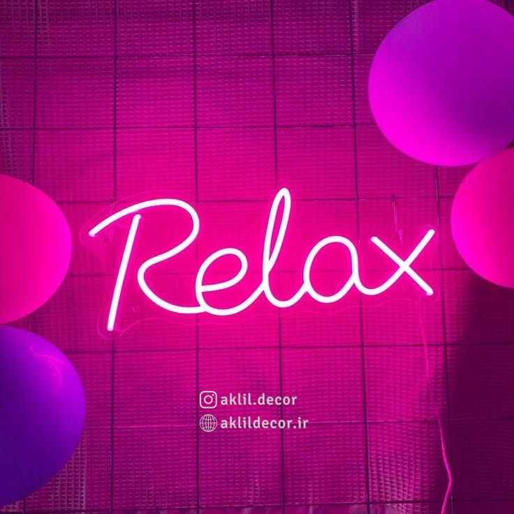تابلو نئون طرح relax