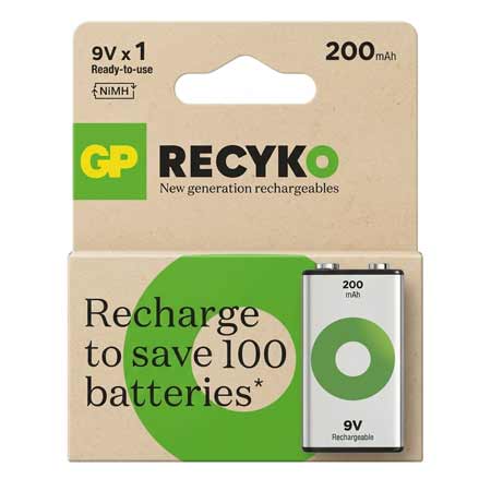 باتری کتابی شارژی (GP Recharge to save 100 batteries)