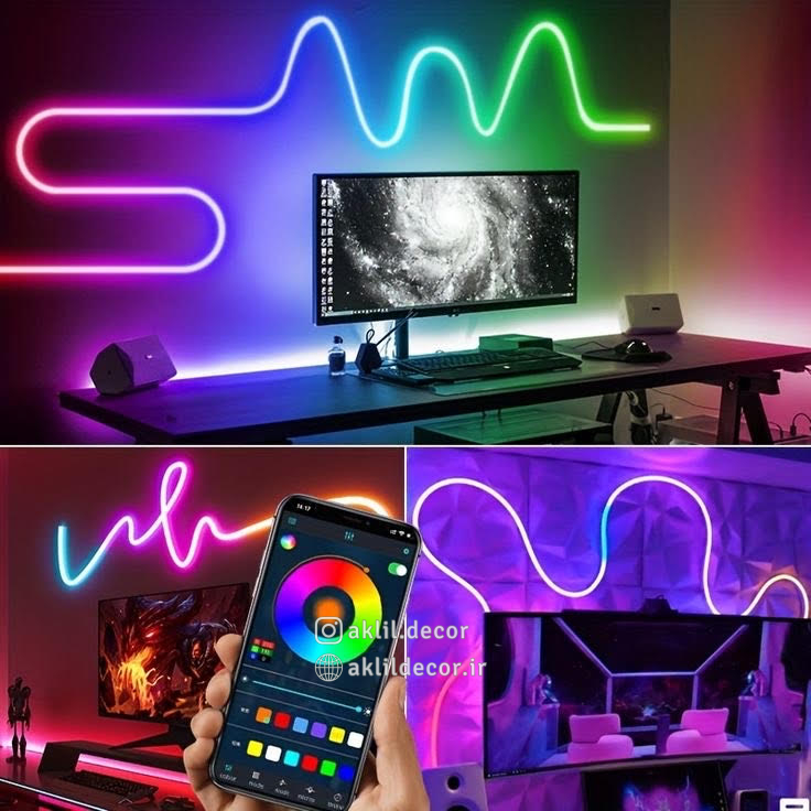 ریسه نئون نور رونده اسمارت RGB