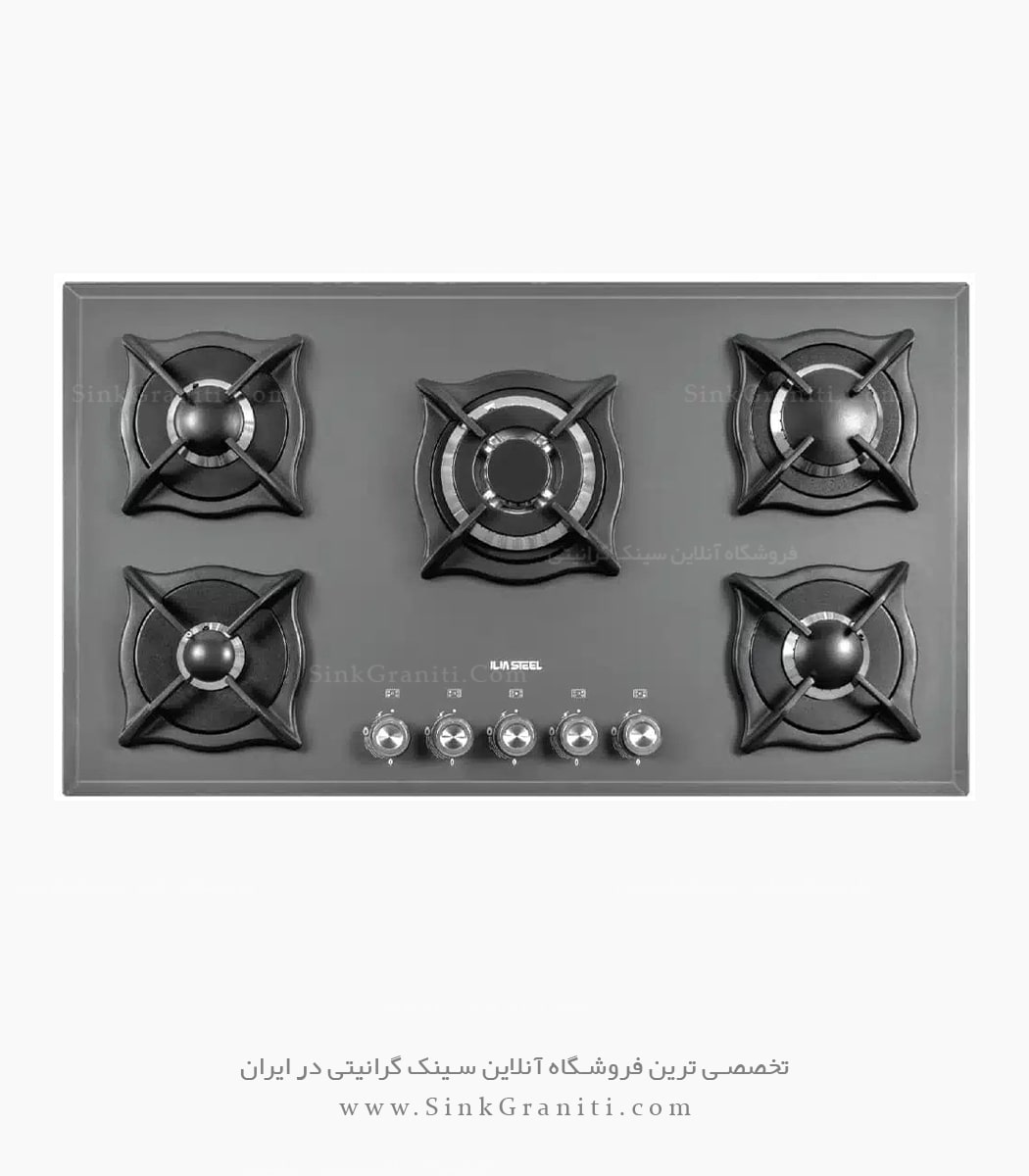 اجاق گاز ایلیا استیل مدل G518G رنگ طوسی