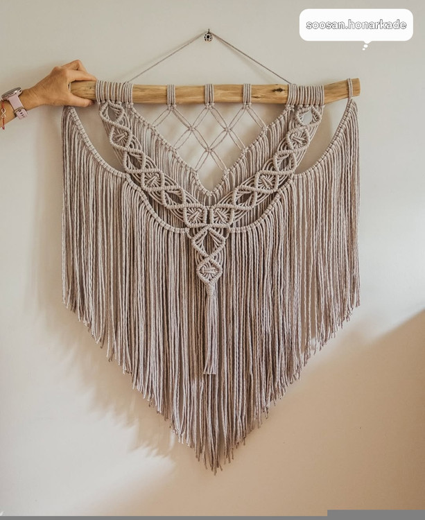 دیوارکوب مکرومه کد 207 برند گره چی و رنگ دلخواه