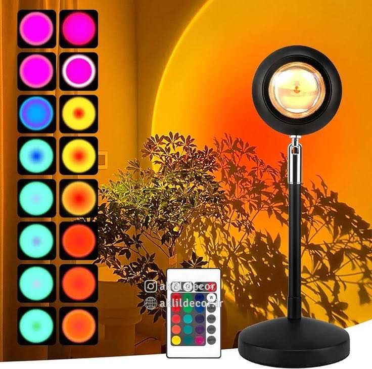 چراغ سانست لامپ چندرنگ RGB