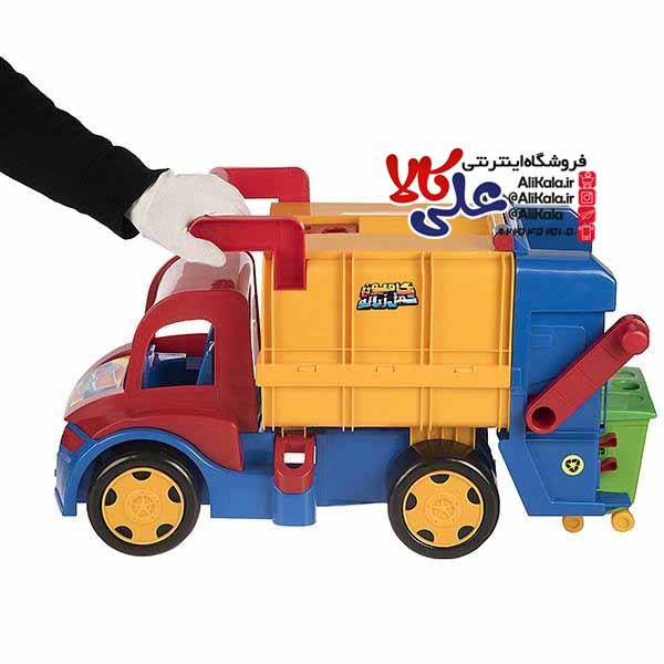 ماشین بازی زرین تویز مدل کامیون حمل زباله مدل F3