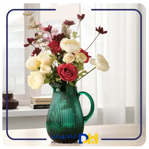 پارچ راه راه سبز ایکیا SÄLLSKAPLIG+-