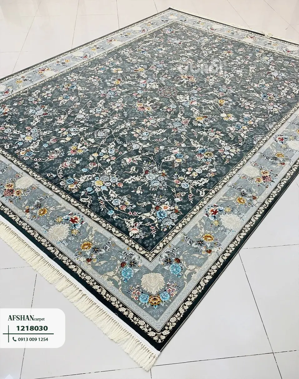 فرش 1200شانه آکرولیک طرح مهدیسا کد 1218030 غزل