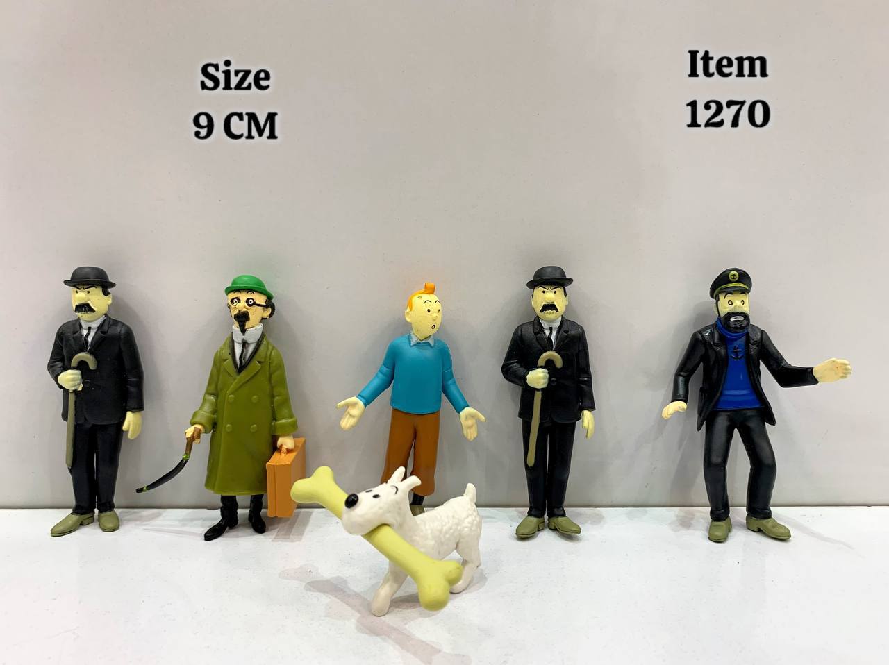 ست فیگورهای کلاسیک ماجراهای تن‌تن 6 عددی 9 cm