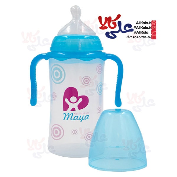 شیشه شیر ارتودنسی ضد نفخ دهانه عریض 300 میل مایا