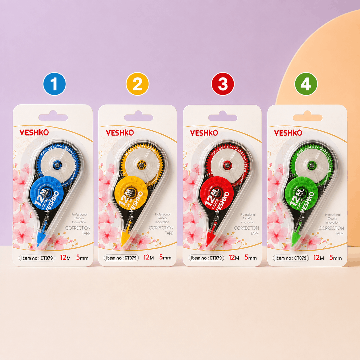 نوار غلط گیر وِشکو VESHKO مدل CT079 طول 12 متر عرض 5 میلی‌متر