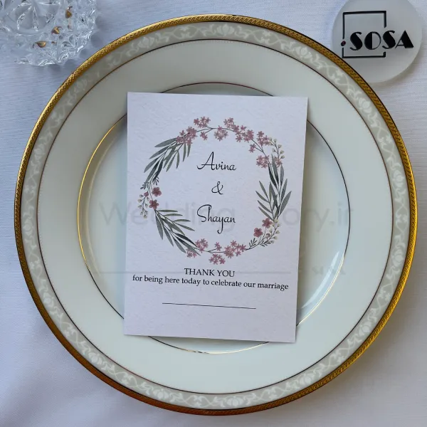 کارت ولکام Blush‑Olive Wreath