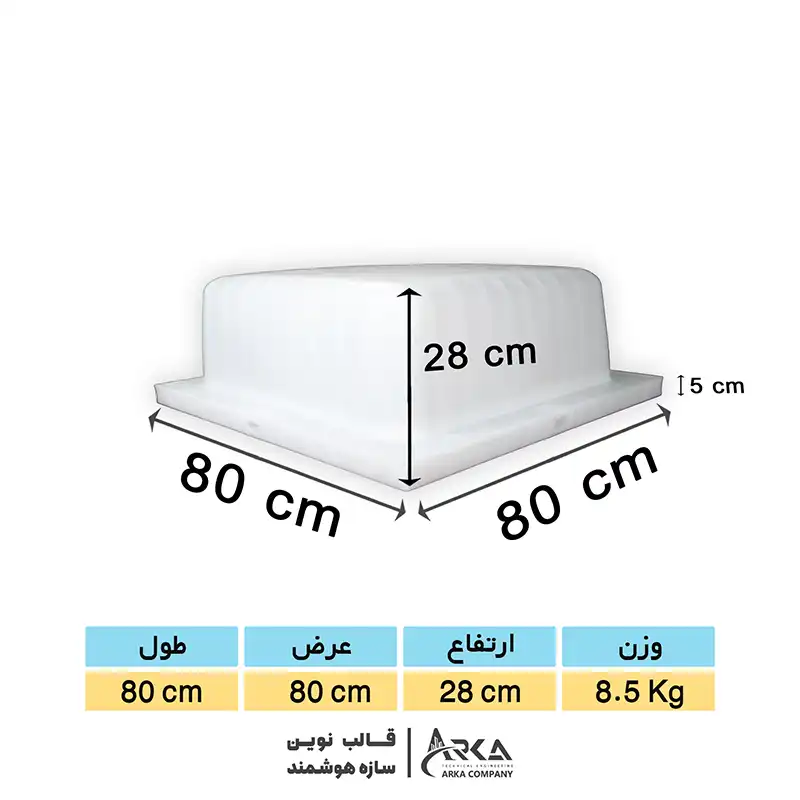 قالب وافل 80 در 80 در 28 (سفید) (8.5 کیلوگرم)