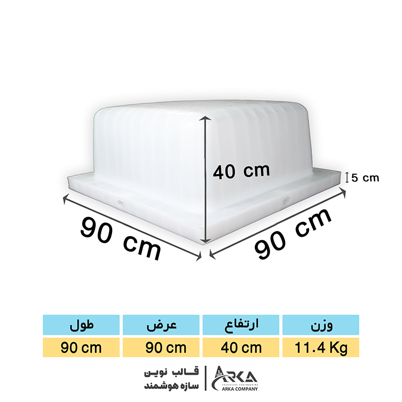 قالب وافل 90 در 90 در 40 (سفید)