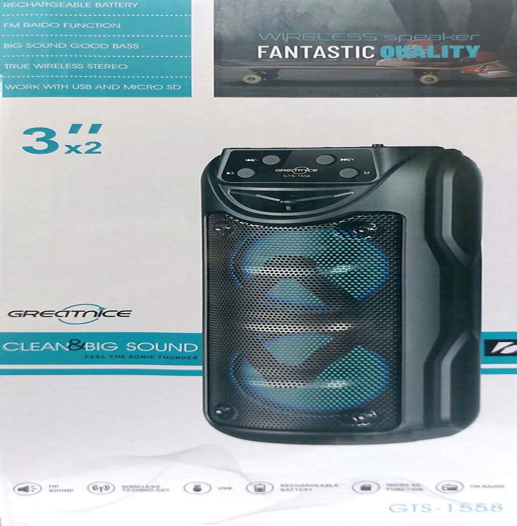 اسپیکر بلوتوثی ۳ اینچ گریت‌نایس مدل GTS-1557