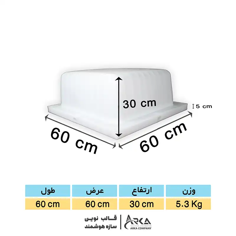 قالب وافل 60 در 60 در 30 (سفید)
