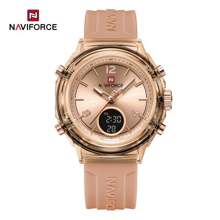 ساعت مچی زنانه naviforce nf7109 گلبهی