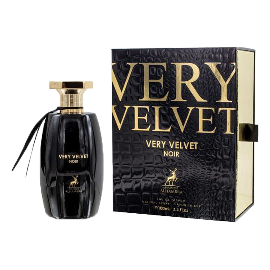 ادوپرفیوم زنانه الحمبرا مدل Very Velvet Black Alhambra حجم 100 میلی لیتر