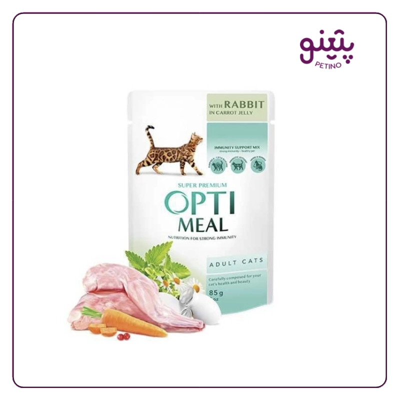 پوچ گربه اپتی میل با طعم خرگوش و هویج