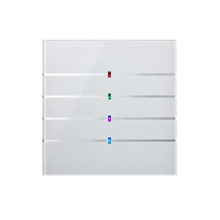 کلید هوشمند   80*80 - QUBIK LINE Glass keypad 8 buttons - white