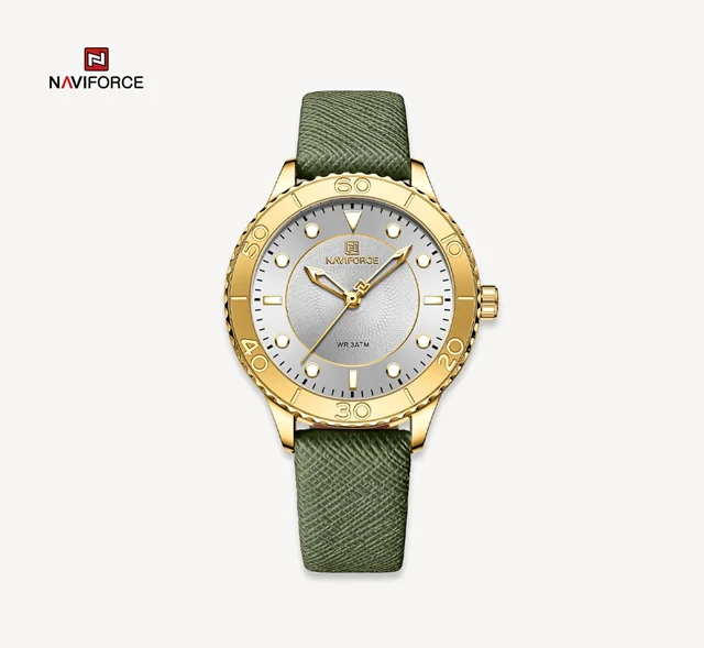 ساعت مچی زنانه نیوی فورس Naviforce NF 5020 G/W/L.GN