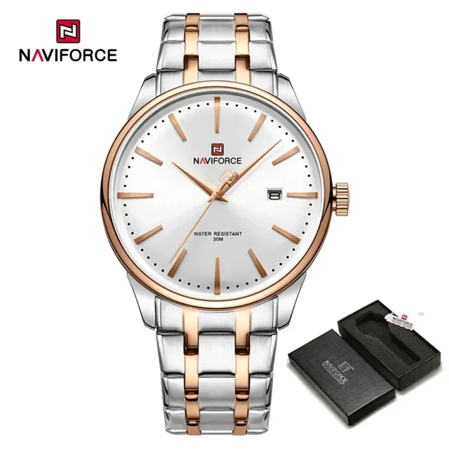 ساعت مچی مردانه نیوی فورس Naviforce NF 9230 S/W/RG