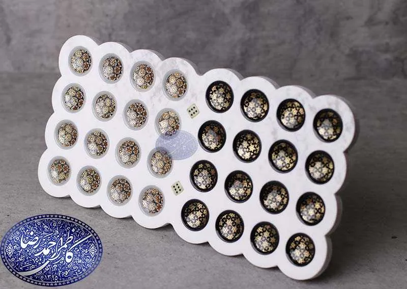 مهره تخته نرد خاتم کاری 40 ( 23 میلیمتر)