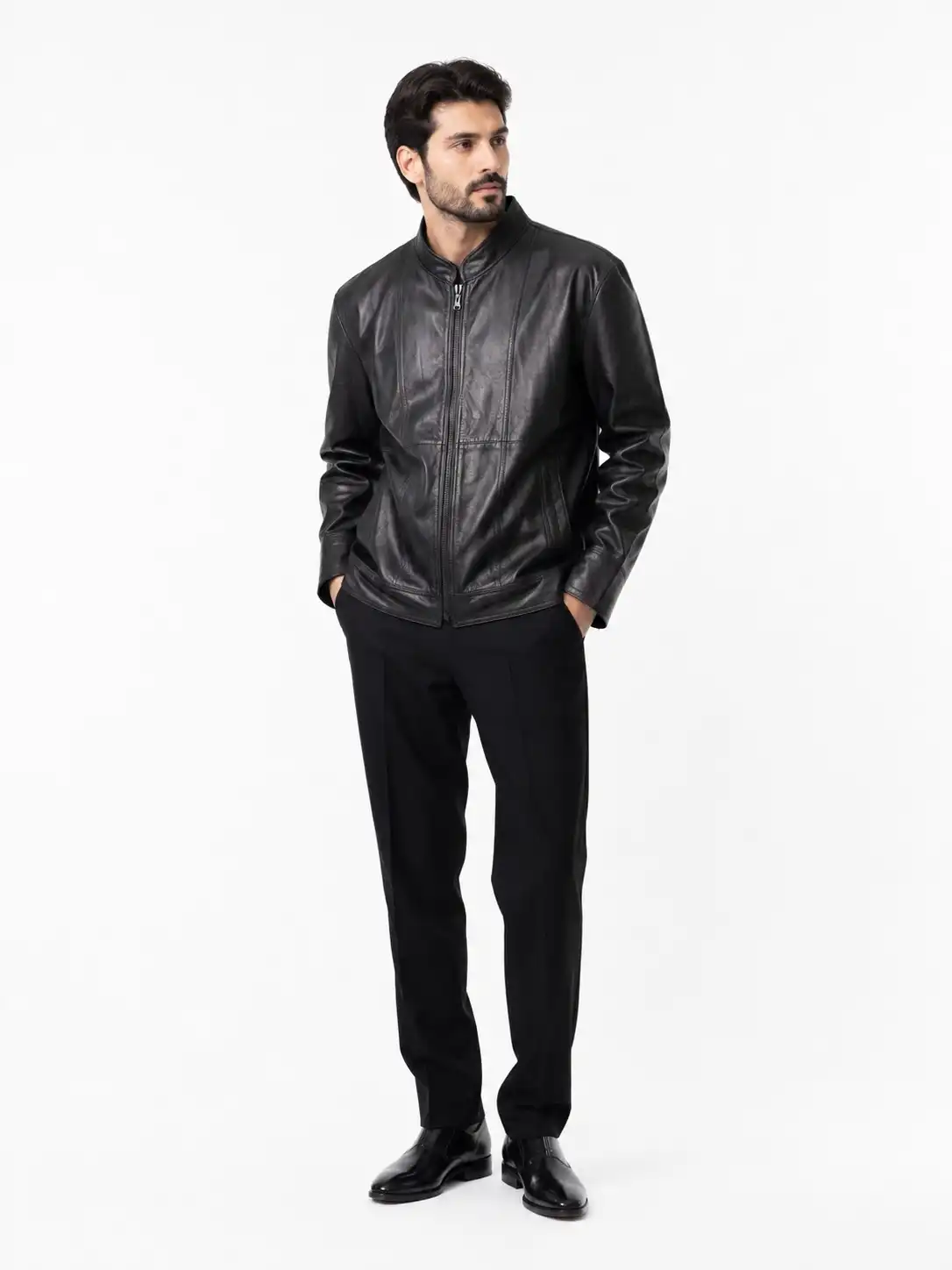 کت چرم طبیعی اورجینال برند (REAL LEATHER) کد 0312