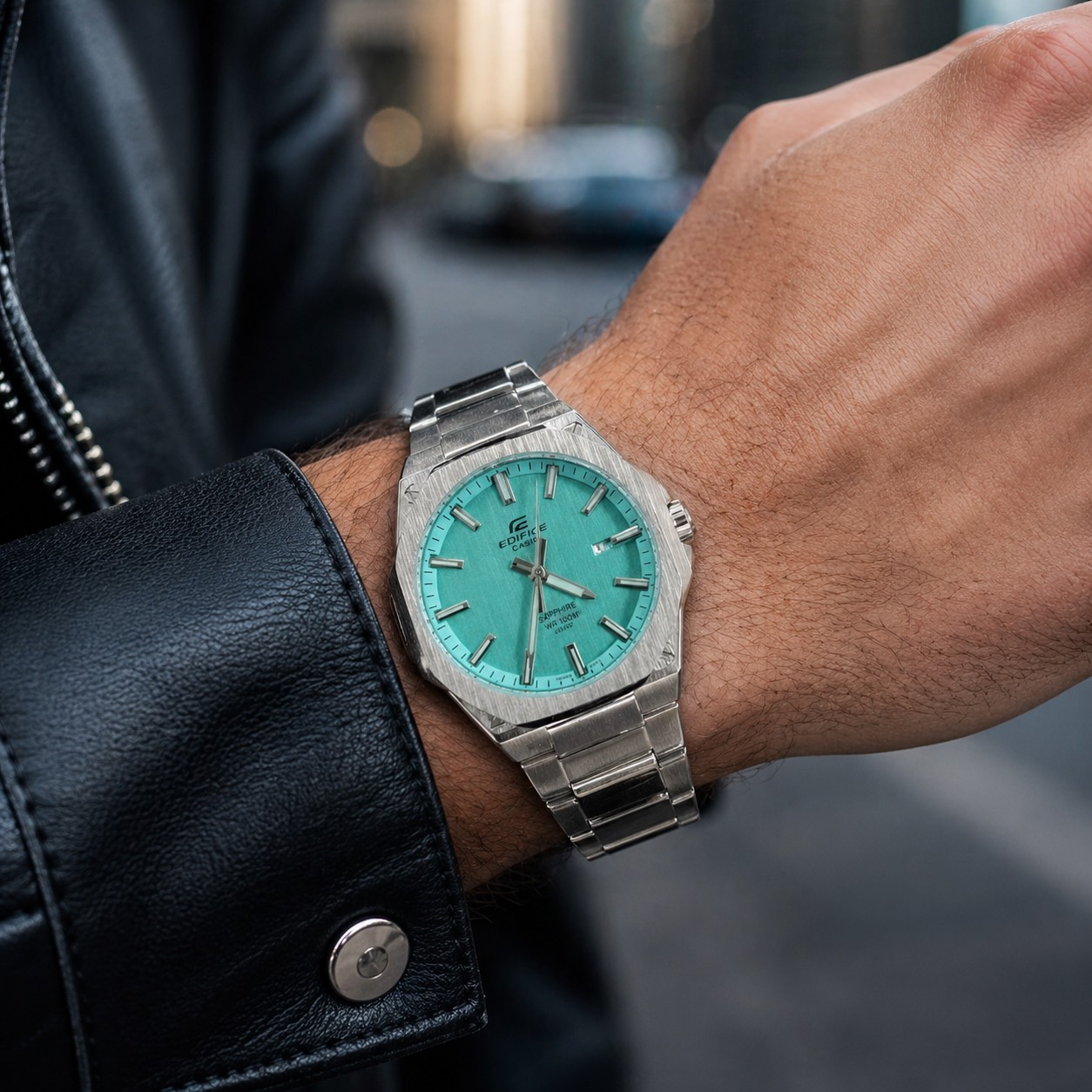 ساعت مردانه کاسیو Edifice بند استیل صفحه تیفانی (E) کد W116 (nx)