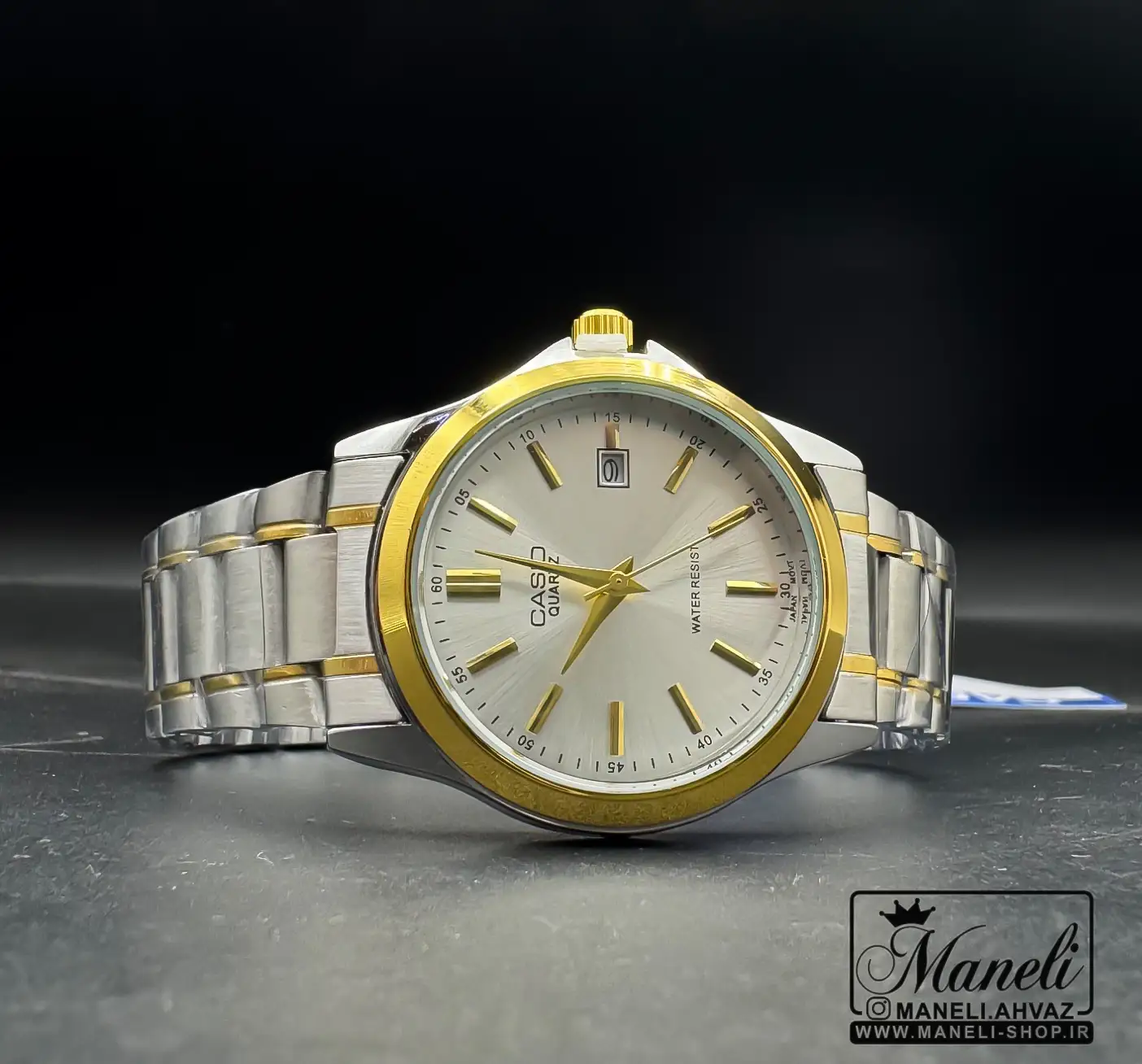 ساعت (کاسیو) casio مردانه دورنگ سیلور و طلایی