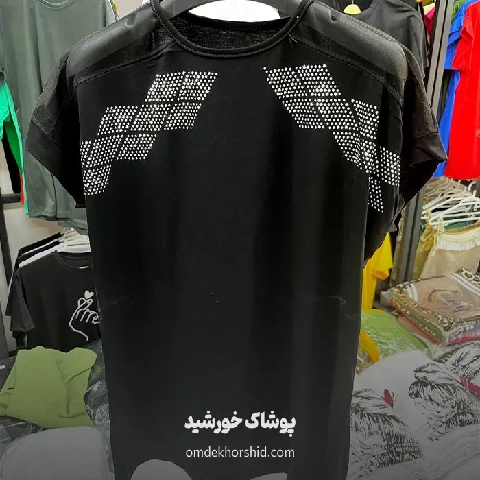 تیشرت مشکی نگینی کد 5