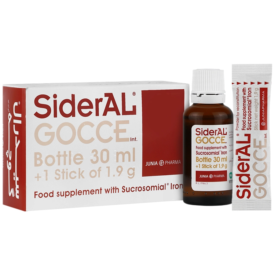 قطره آهن جونیا فارما مدل SiderAL حجم 30 میلی لیتر