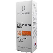 فلوئید ضد آفتاب رنگی بیزانس SPF50 شماره 40 رنگ برنز