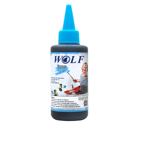 جوهر 100cc ولف آبی روشن اپسون Wolf Ink Light Cyan 100ml Epson Printers