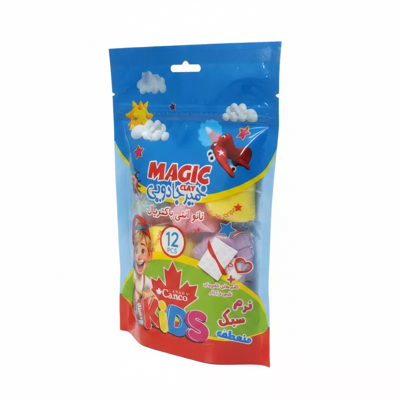 خمیر جادویی کیفی Canco Kids ۱۲ عددی | خمیر بازی نرم کودک