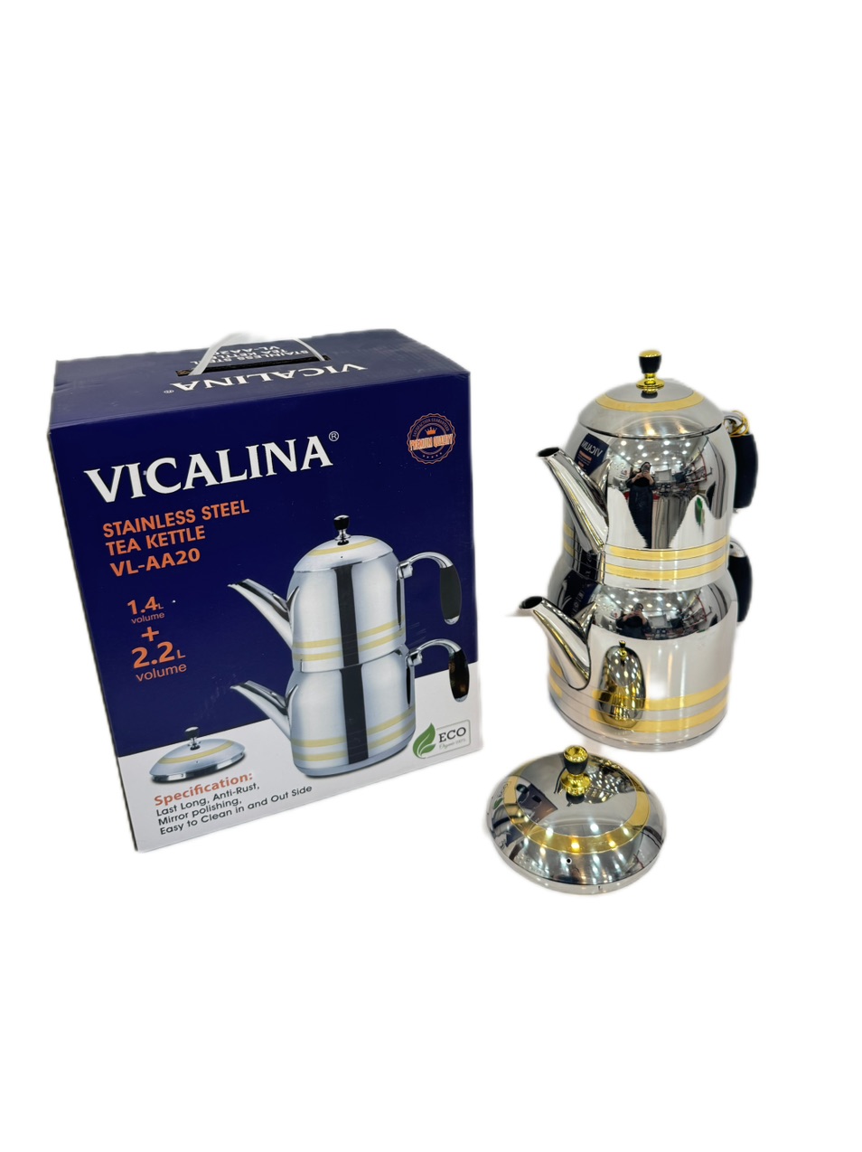 ست کتری قوری استیل ویکالینا مدل VL-AA20