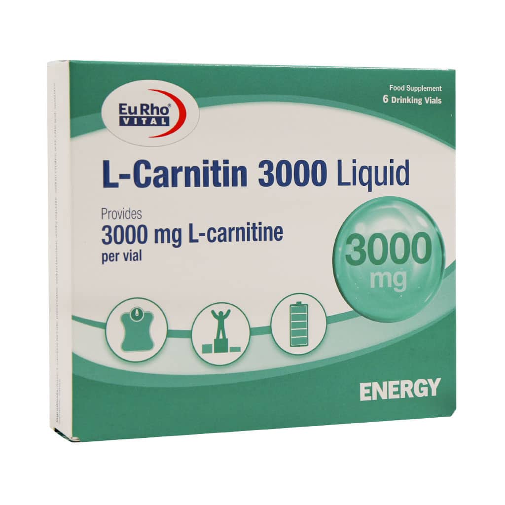 ویال خوراکی ال کارنیتین 3000 میلی گرم یوروویتال 6 عدد