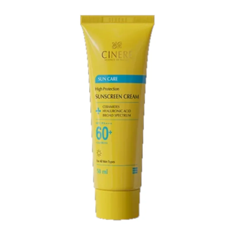 کرم ضد آفتاب بی رنگ سینره SPF60 مناسب انواع پوست 50 میلی لیتر