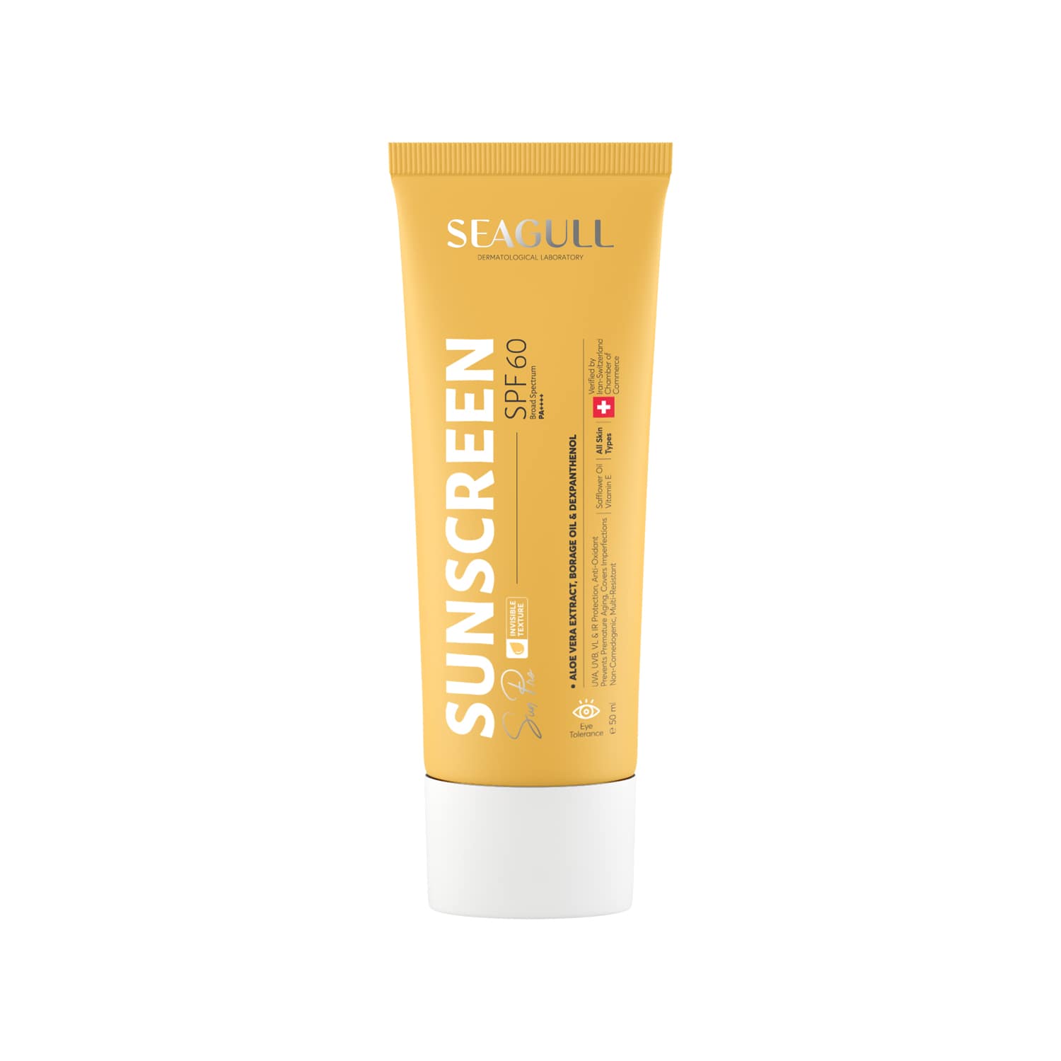کرم ضد آفتاب سی گل SPF60 بی رنگ حجم 50 میلی لیتر