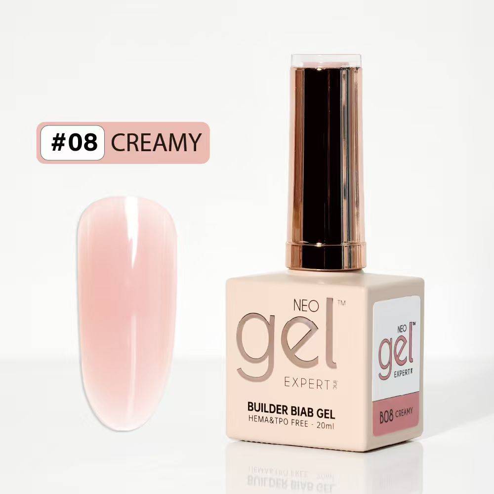 بیلدر ژل فرچه ای نئوژل رنگ خامه ای - کد 08 creamy